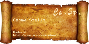 Csoma Szelim névjegykártya